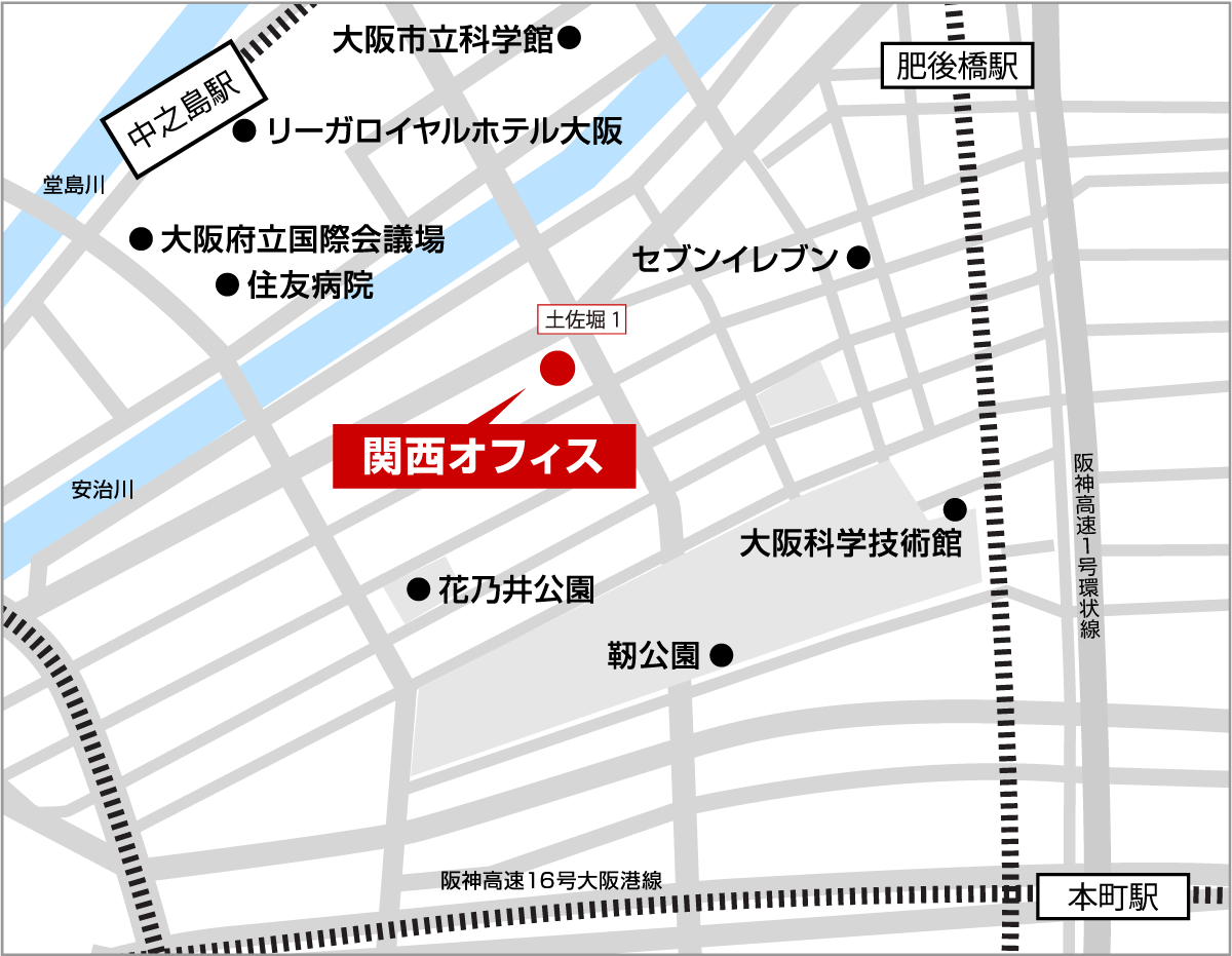 セコムトラストシステムズ株式会社 関西オフィス地図