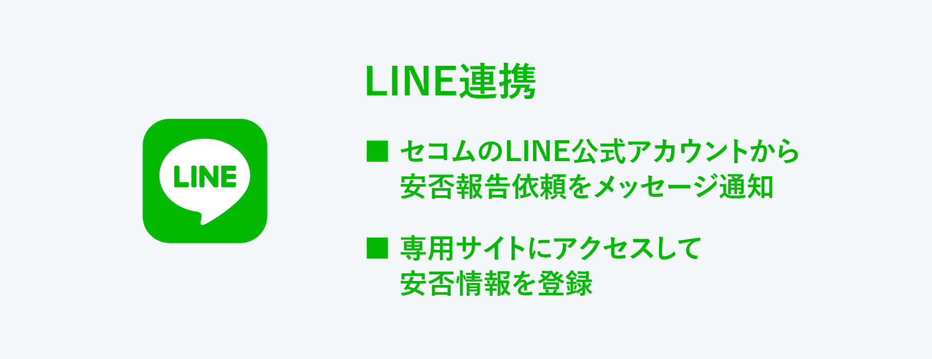 LINEを使った安否報告